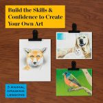 Prismacolor Technique, Art Supplies and Digital Art Lessons, Animal Drawings Set, Level 2, How to Draw Animals with Colored Pencils, Dual-Ended Markers, and More, Bird Drawing Lesson, 27 Count - Image 5